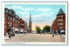 c1920s Main Street, Southbridge, Massachusetts MA Antique Unposted Postcard picture