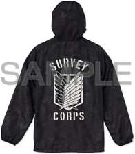 Clothing Survey Corps Micro Ripstop Zip Parka Woodland Black L Size Attack On Ti picture