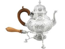 Sterling Silver Teapot with Spirit Burner Antique George III 1819 picture