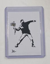 Banksy Limited Edition Artist Signed “Flower Thrower” Tribute Trading Card 1/10 picture