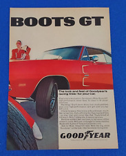 1970 GOODYEAR TIRE ORIGINAL COLOR PRINT AD 