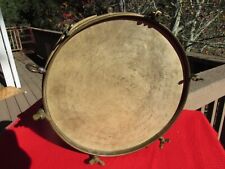 US BRITISH LST 77 SOUVENIR SNARE DRUM signed crew Officers w/war record battles picture