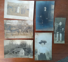 6 antique picture photo postcards 1910s WWI era Rural Life real people 1917 Lot picture