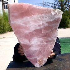 8.74LB Natural Rose Quartz Crystal Pink Crystal Stone slices Healing picture