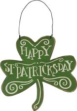 Primitives By Kathy Happy St Patricks Day Ornament Sign Irish Home Wreath Decor picture
