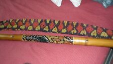 Australian Aboriginal Bamboo Didgeridoo Beaded with Lizard with bag picture