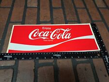 Vintage Enjoy Coca Cola Sticker Decal Large 14×6  picture