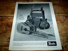FENDER GUITARS amplifiers ( JAZZ BASS / twin reverb ) 1964 Vintage PROMO Ad NM- picture
