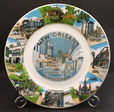 Vtg New Orleans Louisiana Souvenir Collector Plate Bourbon Street French Qtr 7