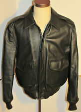 VTG 1980s EXCELLED LEATHER A-2 FLIGHT JACKET REPLICA WWII ARMY AIR FORCE USA S picture