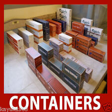 1:160 N Scale, N Gauge Model Shipping Container Mixed Card Kits x 12 Mixed 48ft  picture