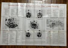 RARE ORIGINAL 1937 FORD Dealership V8 Engine Poster, Very Nice, Ships Free picture