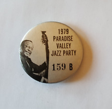 JAZZ MUSIC PINBACK Paradise Valley Arizone Phoenix Jazz Party 1979 Button Rare  picture