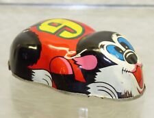 Yone Tin Litho Cat Friction Mechanical Push Toy Vintage Made in Japan Yonezawa picture
