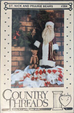 St Nick and Prairie Bears Doll Pattern Country Threads Santa picture