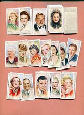 1934 JOHN PLAYER & SONS CIGARETTES FILM STARS 2ND SERIES TOBACCO 50 CARD SET picture