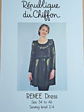 Republique du Chiffon Renee Dress   sewing pattern Size 34-36  Envelope Damage picture