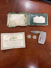 Vintage Zippo Golf Greenskeeper “inland” Ball Marker and Divot repair w/ Box + picture