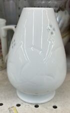 Vintage High Quality Blanc De Chine Japanese Mid Century Carved White Vase picture