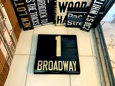 1961 NYC NY SUBWAY ROLL SIGN #1 LINE BROADWAY CHAMBERS SOUTH FERRY BEGAN 1904 picture