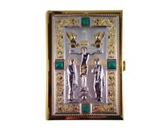 Orthodox Christian book New Testament Holy  Gospel in gilded cover bible picture