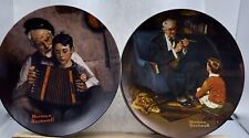 Lot of 2 Collector Plates Norman  Rockwell 1981 The Music Maker ~1982 The Tycoon picture
