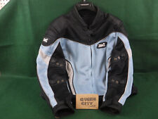 Tour Master Intake armored motorcycle jacket black+light blue mesh New?womens XL picture