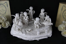 Gorgeous French Antique Bisque porcelain white putti cherubs group  picture