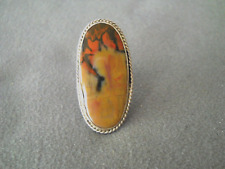 Southwestern Native American Navajo Petrified Wood Sterling Silver Ring picture