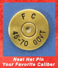 Federal  F C   45-70 GOVT  Brass  Jacket, Hat Pin   Tie Tac  Bullet Ammo Pin picture
