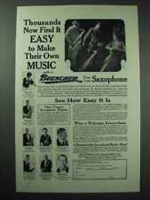 1923 Buescher True-Tone Saxophone Ad - Tom Brown picture