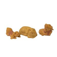 Set of 3 Small Ceramic Animal Figure Display Art ws2344 picture
