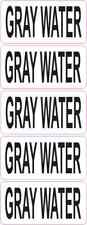 2in x 1in Clear Gray Water Stickers Vinyl RV Trailer Holding Tank Labels Decals picture