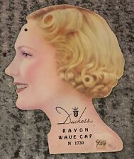 Vintage Hair Sign Duchess Rayon Wave Cap N1730 Advertising Display Drugstore picture