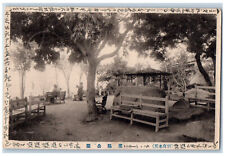 Beppu Kyushu Postcard Scene of Sitting People at Kyushu Park c1920's Posted picture