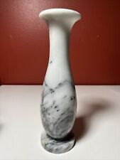 Gorgeous 10” Tall Vintage Black Onyx Heavy Marble vase picture
