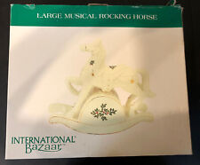 International Bazaar Large Musical Rocking Horse Christmas Figurine picture
