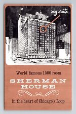 Chicago, IL-Illinois, Sherman House Advertising Antique, Vintage Postcard picture