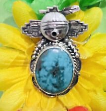 Bennie Nation Navajo Turquoise Kachina Maiden Necklace #137 SIGNED picture