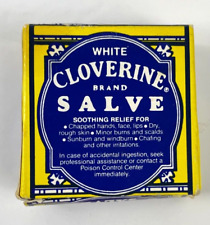 White Cloverine Petrolatum Salve Skin Protectant Tin Box 1 oz NEW Old Stock picture