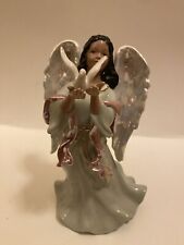 Cosmos 96571 Fine Porcelain African American Angel Musical Figurine 9-1/8-Inch picture