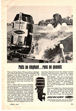 1965 Print Ad  Kiekhaefer Mercury 90 HP 900 Pulls an elephant runs on peanuts picture