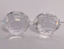 Set Of Two Swarovski Crystal Scallop Shells * Excellent Condition * No Box picture