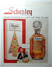 1962 Schenley Vintage Print Ad Reserve Blended Whiskey Hallmark Decanter Holiday picture
