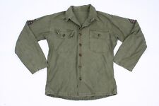 Vintage 50s 60s US Army OG-107 Sateen Shirt Type 1 Small Corporal Korea Vietnam picture