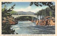 Wyoming WY  CHITTENDEN BRIDGE~Yellow Stone River YELLOWSTONE PARK  1935 Postcard picture