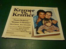 vintage Original 1/2 sheet poster: 1979 KRAMER VS. KRAMER dustin hoffman picture