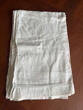 Antique Flat Bedsheet Victorian 90 X 55 White Cotton picture