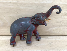 Early Antique Cast Pot Metal Elephant Spelter Topper 7