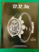 BRM V 12 CHRONOGRAPH VALJOUX 7753 WATCH POSTER ADVERT READY FRAME A4 XL picture